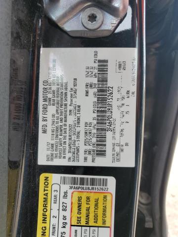 2018 Ford Fusion Se მანქანა იყიდება აუქციონზე, vin: 3FA6P0LU8JR152622, აუქციონის ნომერი: 86143015