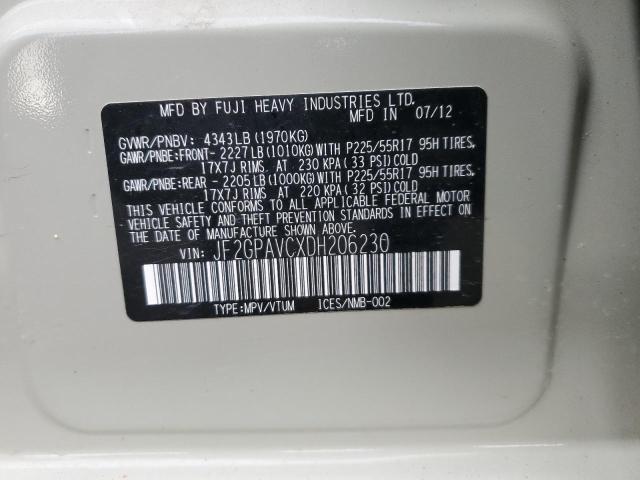 87359515 :رقم المزاد ، JF2GPAVCXDH206230 vin ، 2013 Subaru Xv Crosstrek مزاد بيع