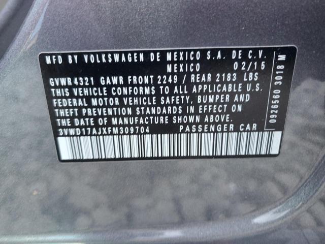 Aukcja sprzedaży 2015 Volkswagen Jetta, vin: 3VWD17AJXFM309704, numer aukcji: 86789065