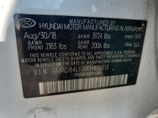 2019 Hyundai Elantra Se მანქანა იყიდება აუქციონზე, vin: 5NPD84LFXKH402213, აუქციონის ნომერი: 90121705