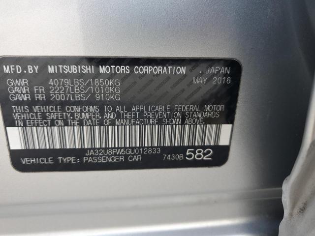 Aukcja sprzedaży 2016 Mitsubishi Lancer, vin: JA32U8FW5GU012833, numer aukcji: 87071825