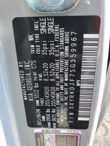 Продаж на аукціоні авто 2025 Kia Sorento, vin: 5XYRKDJF7SG359967, номер лоту: 82393805