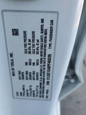 Продажа на аукционе авто 2022 Tesla Model 3, vin: 5YJ3E1EA6PF460295, номер лота: 90083165