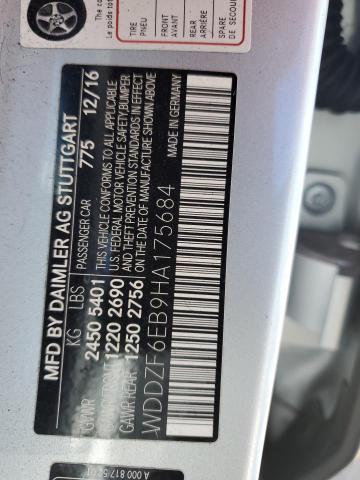 Продаж на аукціоні авто 2017 Mercedes-benz E, vin: WDDZF6EB9HA175684, номер лоту: 86112725