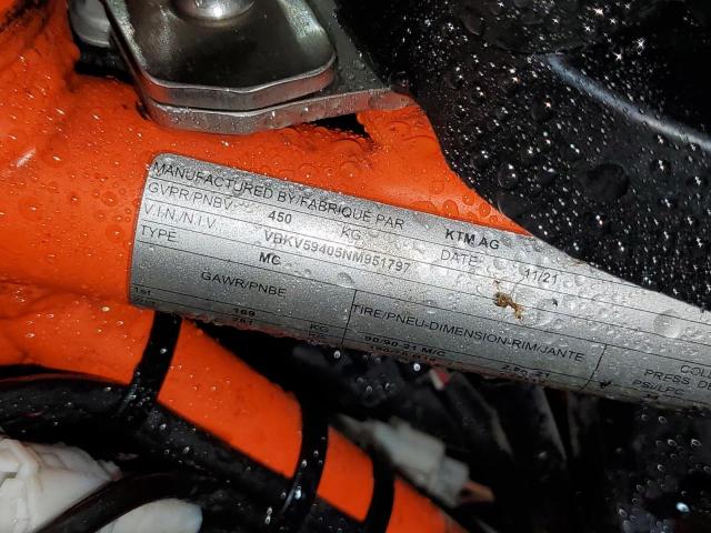 Aukcja sprzedaży 2022 Ktm 1290, vin: VBKV59405NM951797, numer aukcji: 82602365