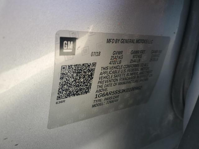 87480425 :رقم المزاد ، 1G6AR5SS3K0100962 vin ، 2019 Cadillac Cts مزاد بيع