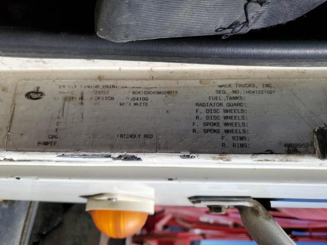 Aukcja sprzedaży 2005 Mack 600 Mr600, vin: 1M2K189C45M028817, numer aukcji: 68278355