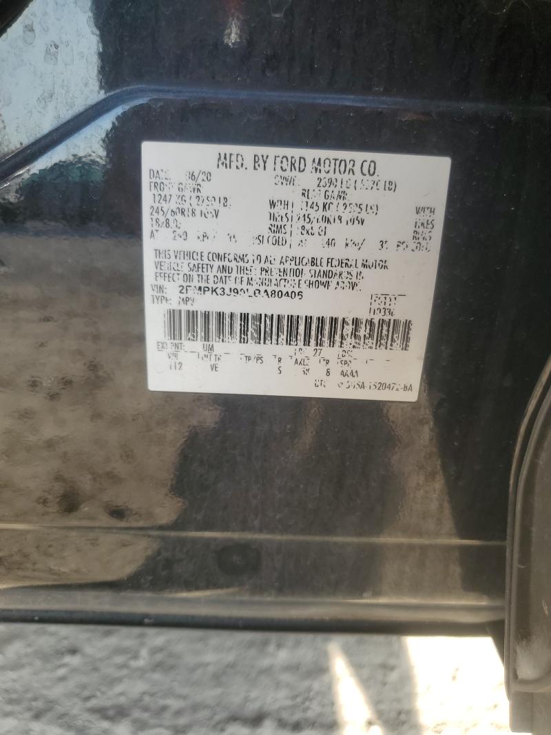 Продаж на аукціоні авто 2020 Ford Edge, vin: 2FMPK3J90LBA80406, номер лоту: 89712715