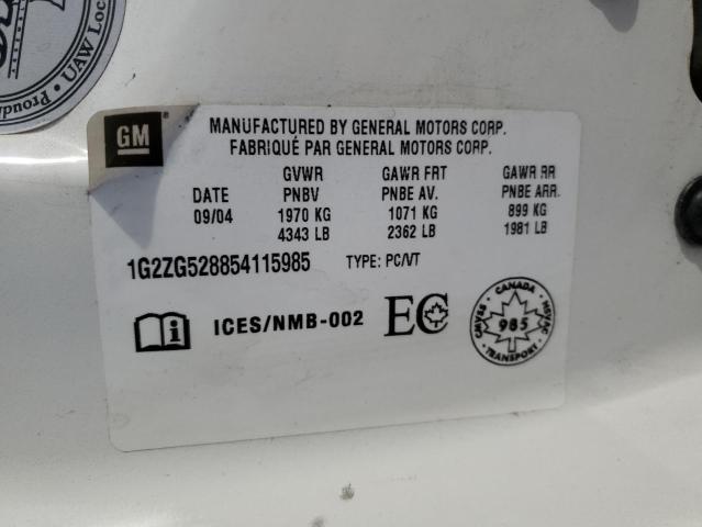 Aukcja sprzedaży 2005 Pontiac G6, vin: 1G2ZG528854115985, numer aukcji: 86868795