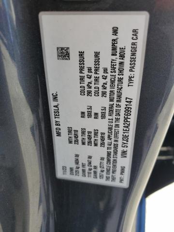 2023 Tesla Model 3 მანქანა იყიდება აუქციონზე, vin: 5YJ3E1EA2PF699147, აუქციონის ნომერი: 86842765