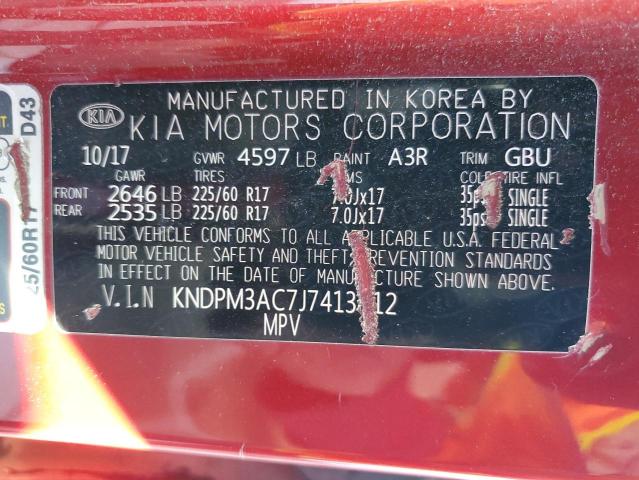 2018 Kia Sportage მანქანა იყიდება აუქციონზე, vin: KNDPM3AC7J7413412, აუქციონის ნომერი: 90019615