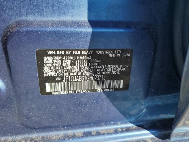 2016 Subaru Impreza მანქანა იყიდება აუქციონზე, vin: JF1GJAB61GH023713, აუქციონის ნომერი: 82765905