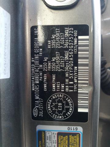 85562995 :رقم المزاد ، 5XYPGDA56JG375723 vin ، 2018 Kia Sorento مزاد بيع