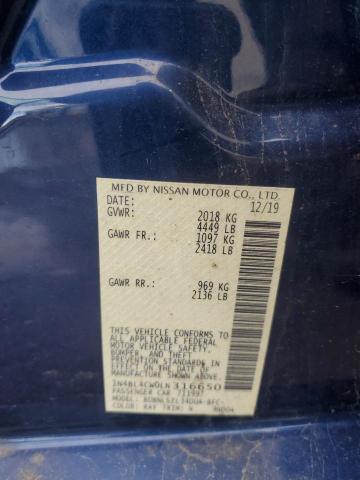 2020 Nissan Altima მანქანა იყიდება აუქციონზე, vin: 1N4BL4CW0LN316650, აუქციონის ნომერი: 89563745