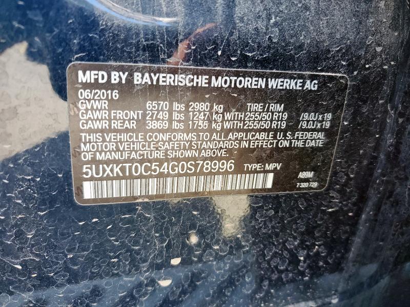 Aukcja sprzedaży 2016 Bmw X5, vin: 5UXKT0C54G0S78996, numer aukcji: 86499765
