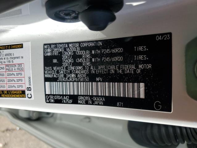 Aukcja sprzedaży 2023 Toyota 4runner, vin: JTEKU5JR3P6158150, numer aukcji: 86086665