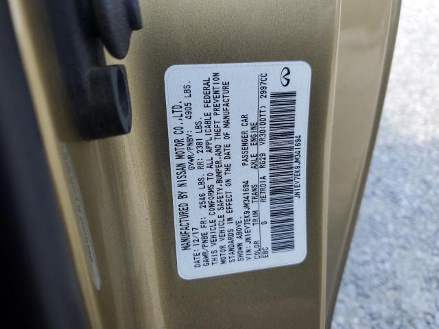 84908155 :رقم المزاد ، JN1EV7EK9JM341694 vin ، 2018 Infiniti Q60 مزاد بيع