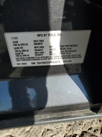 Продажа на аукционе авто 2023 Tesla Model Y, vin: 7SAYGDEEXPF924213, номер лота: 89649225