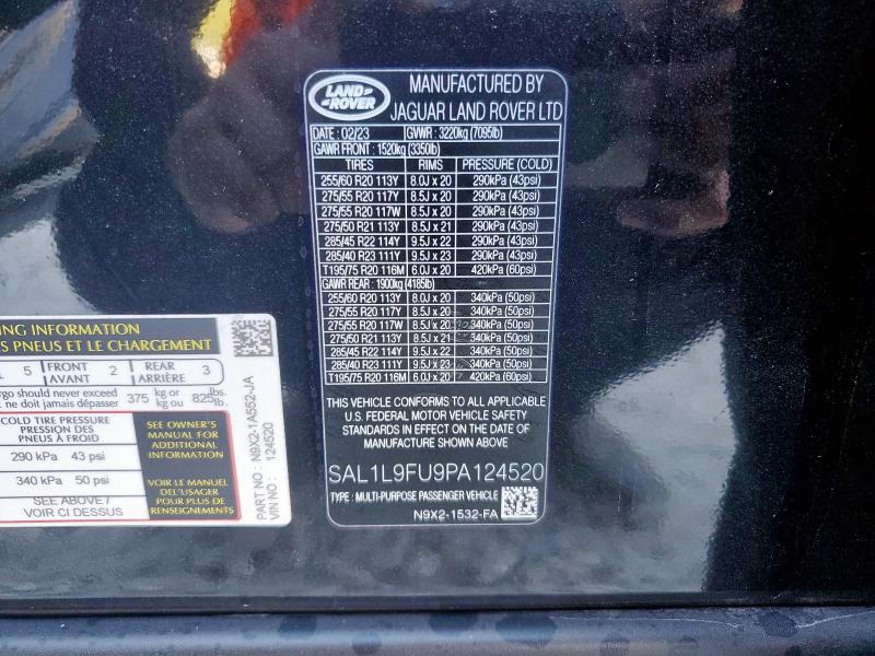 Продаж на аукціоні авто 2023 Land Rover Range Rove, vin: SAL1L9FU9PA124520, номер лоту: 85498105