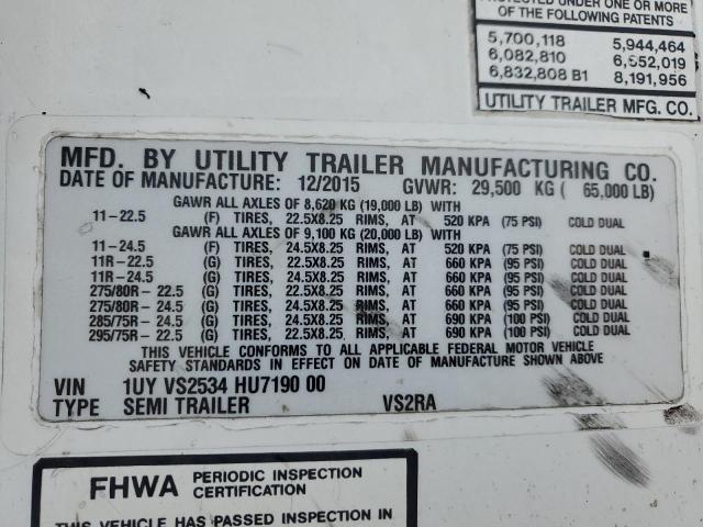 82585365 :رقم المزاد ، 1UYVS2534HU719000 vin ، 2017 Semi Trailer مزاد بيع
