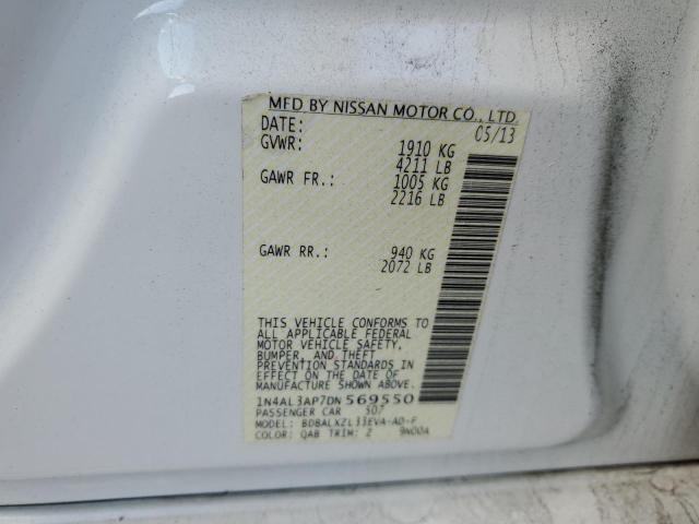 89537805 :رقم المزاد ، 1N4AL3AP7DN569550 vin ، 2013 Nissan Altima 2.5 مزاد بيع