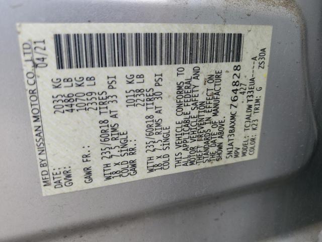 Продаж на аукціоні авто 2021 Nissan Rogue Sv, vin: 5N1AT3BAXMC764828, номер лоту: 89900805