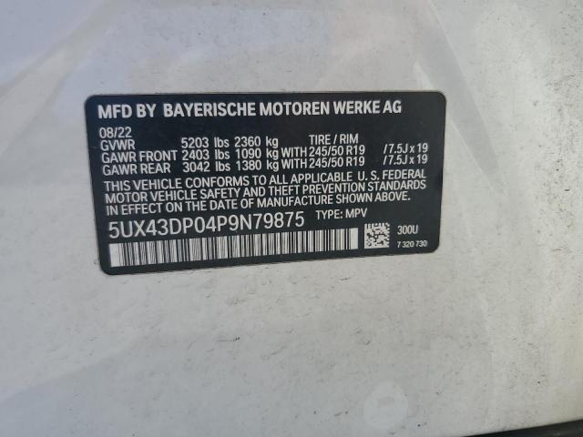 Продаж на аукціоні авто 2023 Bmw X3, vin: 5UX43DP04P9N79875, номер лоту: 86486625