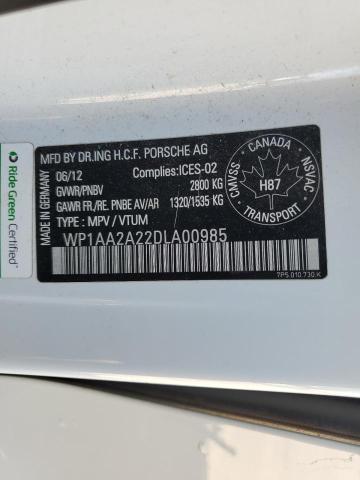 Продаж на аукціоні авто 2013 Porsche Cayenne, vin: WP1AA2A22DLA00985, номер лоту: 70618715