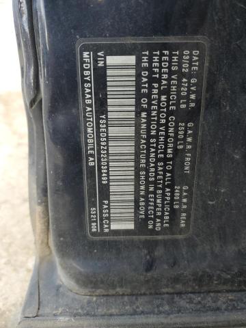 Продаж на аукціоні авто 2002 Saab 9-5, vin: YS3ED59Z323038499, номер лоту: 89801005
