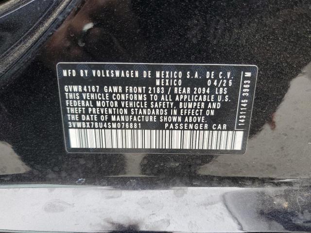 2025 Volkswagen Jetta Sport მანქანა იყიდება აუქციონზე, vin: 3VWBX7BU4SM076881, აუქციონის ნომერი: 82334145