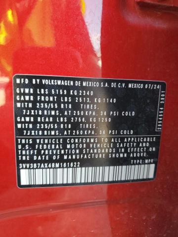 2024 Volkswagen Tiguan Se მანქანა იყიდება აუქციონზე, vin: 3VV3B7AX4RM161622, აუქციონის ნომერი: 84962005