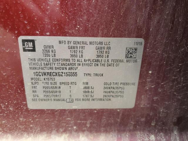Продажа на аукционе авто 2016 Chevrolet Silverado, vin: 1GCVKRECXGZ150355, номер лота: 82757425