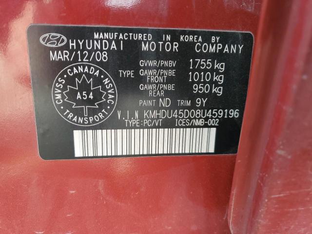 Продажа на аукционе авто 2008 Hyundai Elantra, vin: KMHDU45D08U459196, номер лота: 84869445