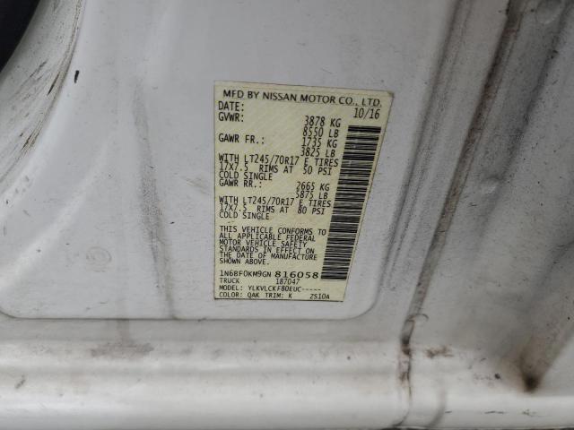 2016 Nissan Nv 1500 S მანქანა იყიდება აუქციონზე, vin: 1N6BF0KM9GN816058, აუქციონის ნომერი: 90243025