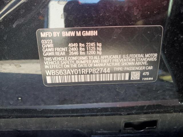 89730055 :رقم المزاد ، WBS63AY01RFP82744 vin ، 2024 Bmw M3 مزاد بيع