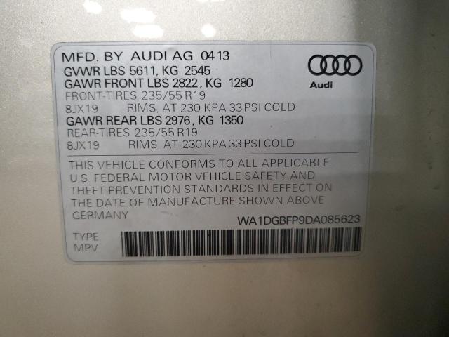 90858885 :رقم المزاد ، WA1DGBFP9DA085623 vin ، 2013 Audi Q5 Premium مزاد بيع