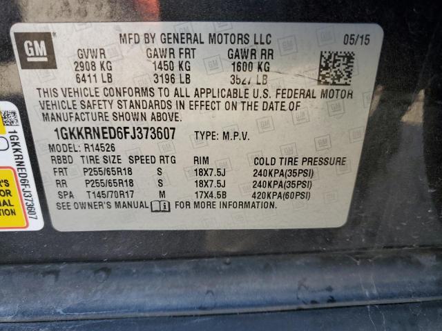 Aukcja sprzedaży 2015 Gmc Acadia, vin: 1GKKRNED6FJ373607, numer aukcji: 82664275
