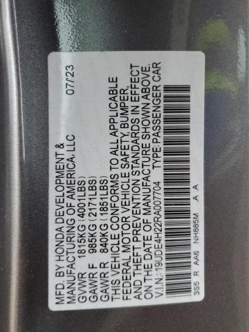 Продажа на аукционе авто 2024 Acura Integra, vin: 19UDE4H22RA007704, номер лота: 87315295