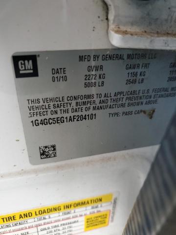 2010 Buick Lacrosse C მანქანა იყიდება აუქციონზე, vin: 1G4GC5EG1AF204101, აუქციონის ნომერი: 86555675