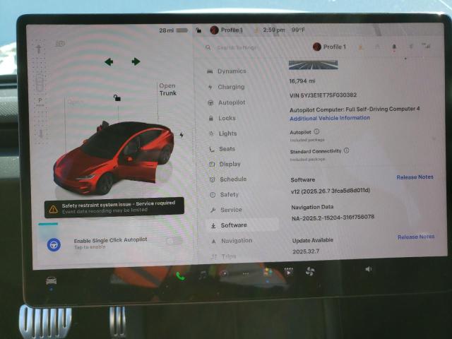 Продажа на аукционе авто 2025 Tesla Model 3, vin: 5YJ3E1ET7SF030382, номер лота: 82275465