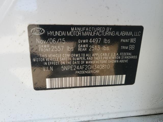 Продажа на аукционе авто 2016 Hyundai Sonata, vin: 5NPE24AF2GH340810, номер лота: 87463135