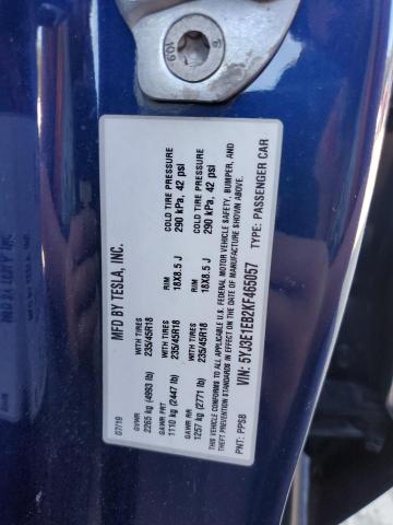 82213705 :رقم المزاد ، 5YJ3E1EB2KF465057 vin ، 2019 Tesla Model 3 مزاد بيع