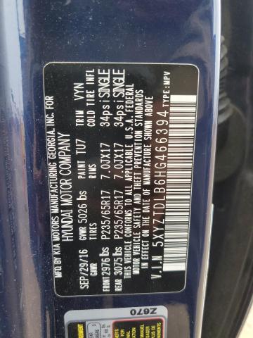 82524065 :رقم المزاد ، 5XYZTDLB6HG466394 vin ، 2017 Hyundai Santa Fe Sport مزاد بيع