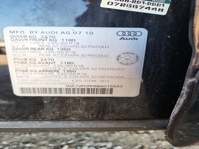 69333706 :رقم المزاد ، WA1VFCFPXBA015543 vin ، 2011 Audi Q5 مزاد بيع
