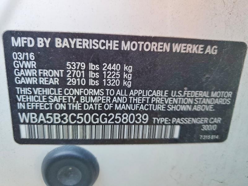 Продажа на аукционе авто 2016 Bmw 535, vin: WBA5B3C50GG258039, номер лота: 71821426