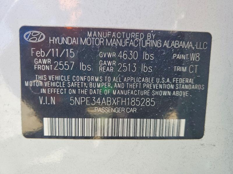 2015 Hyundai Sonata მანქანა იყიდება აუქციონზე, vin: 5NPE34ABXFH185285, აუქციონის ნომერი: 70908586