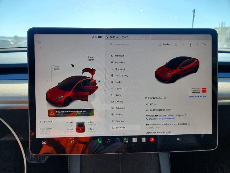 Продажа на аукционе авто 2022 Tesla Model 3, vin: 5YJ3E1EA0NF288908, номер лота: 71309036