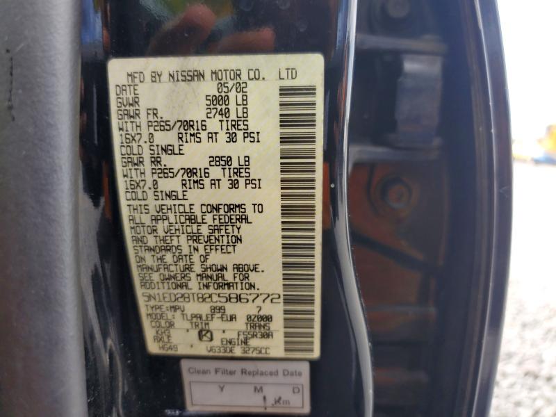 Продажа на аукционе авто 2002 Nissan Xterra, vin: 5N1ED28T82C586772, номер лота: 71744216