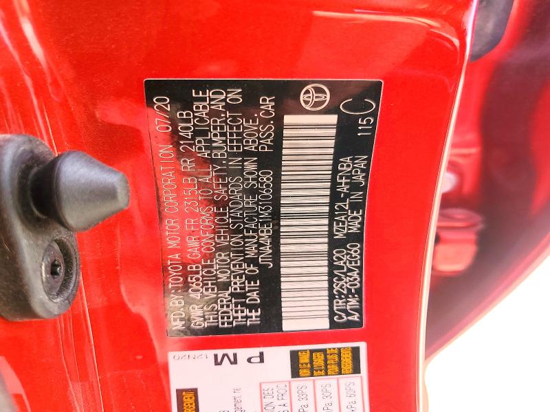 71587976 :رقم المزاد ، JTNA4MBE1M3106580 vin ، 2021 Toyota Corolla مزاد بيع