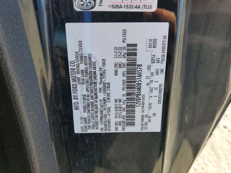 72205446 :رقم المزاد ، 1ZVBP8AM0B5160578 vin ، 2011 Ford Mustang مزاد بيع